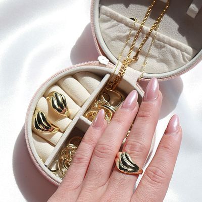 Chunky Waves Ring Gold